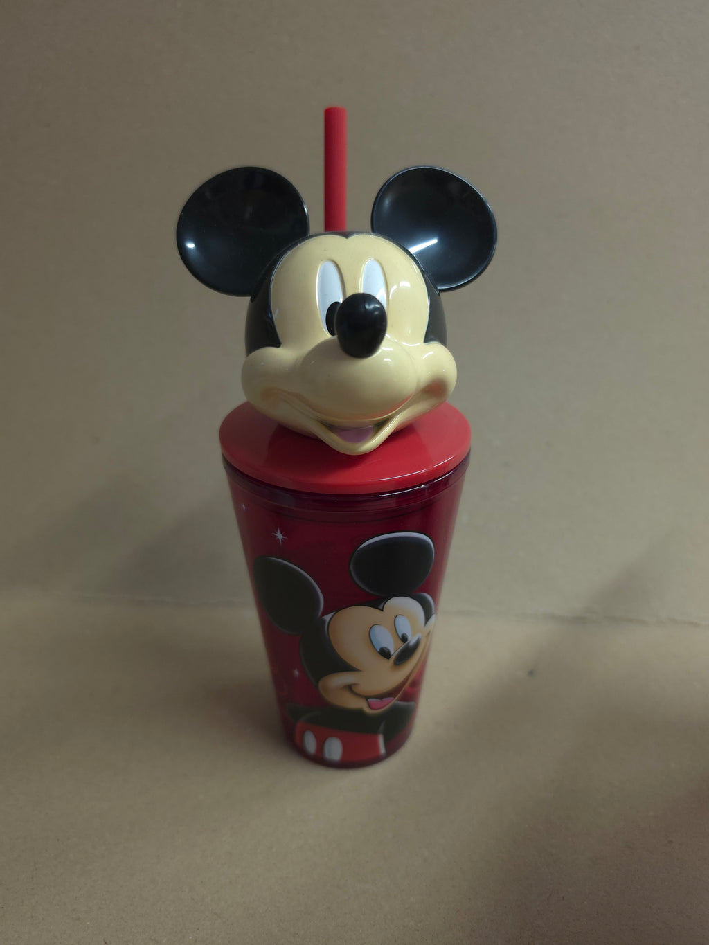 Mickey Mouse drinkfles met rietje