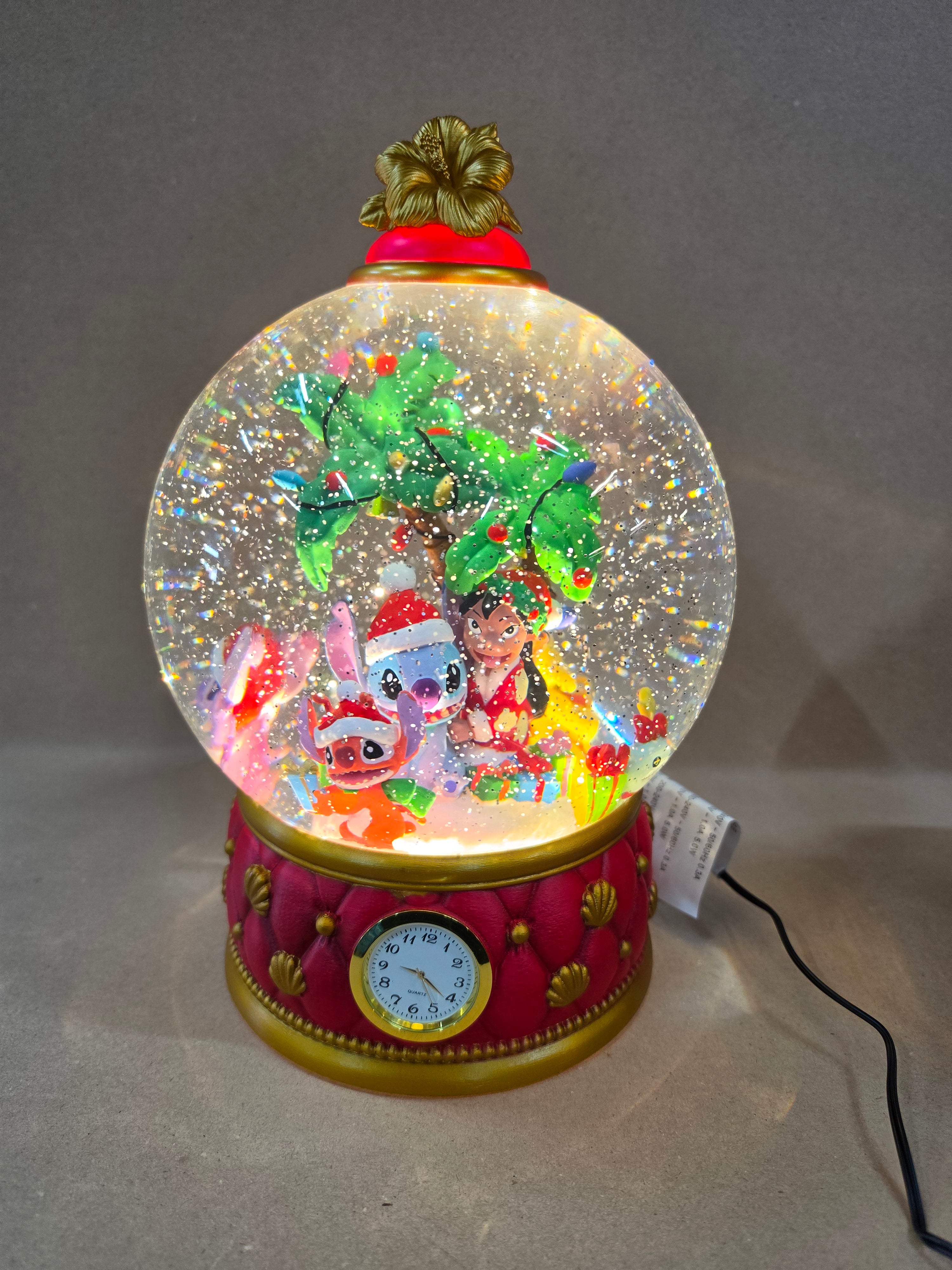 Disney Stitch snowglobe spinning