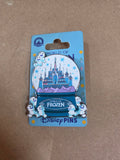 Frozen snowglobe pin