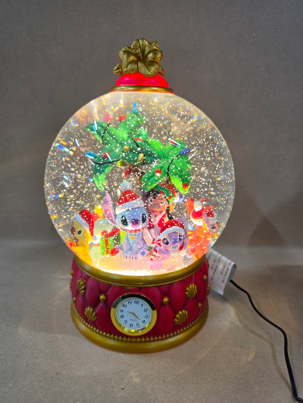 Disney Stitch snowglobe spinning