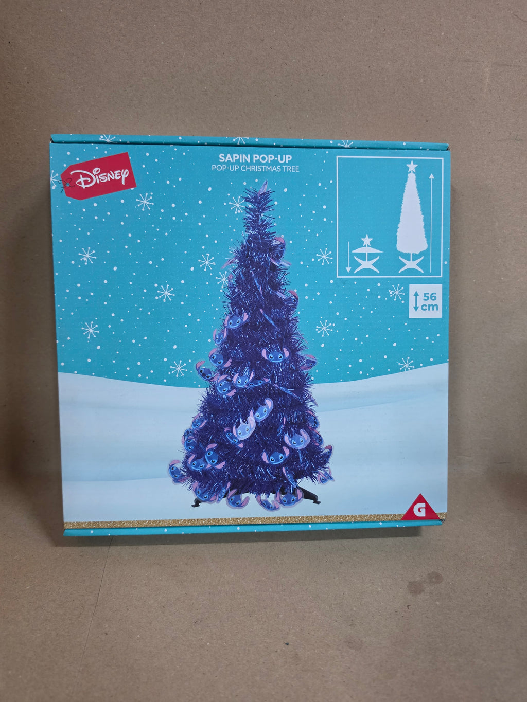 Stitch pop up kerstboom 56cm