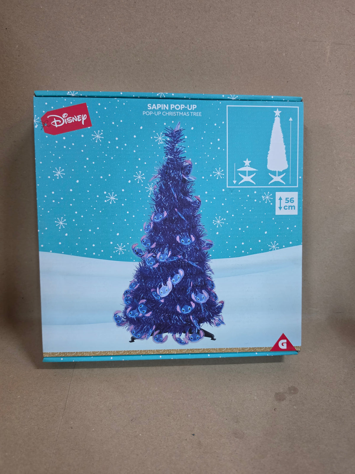 Stitch pop up kerstboom 56cm