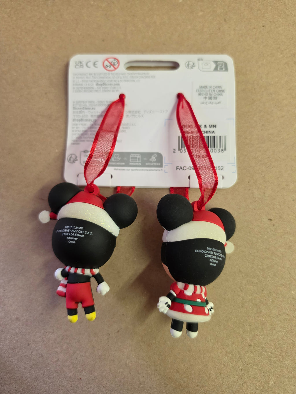Mickey & Minnie Kerst ornamenten