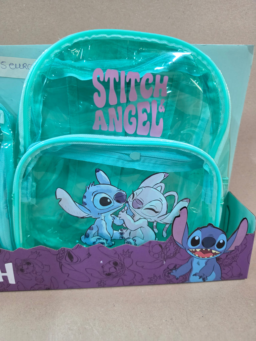 Stitch rugzak met fles en etui set