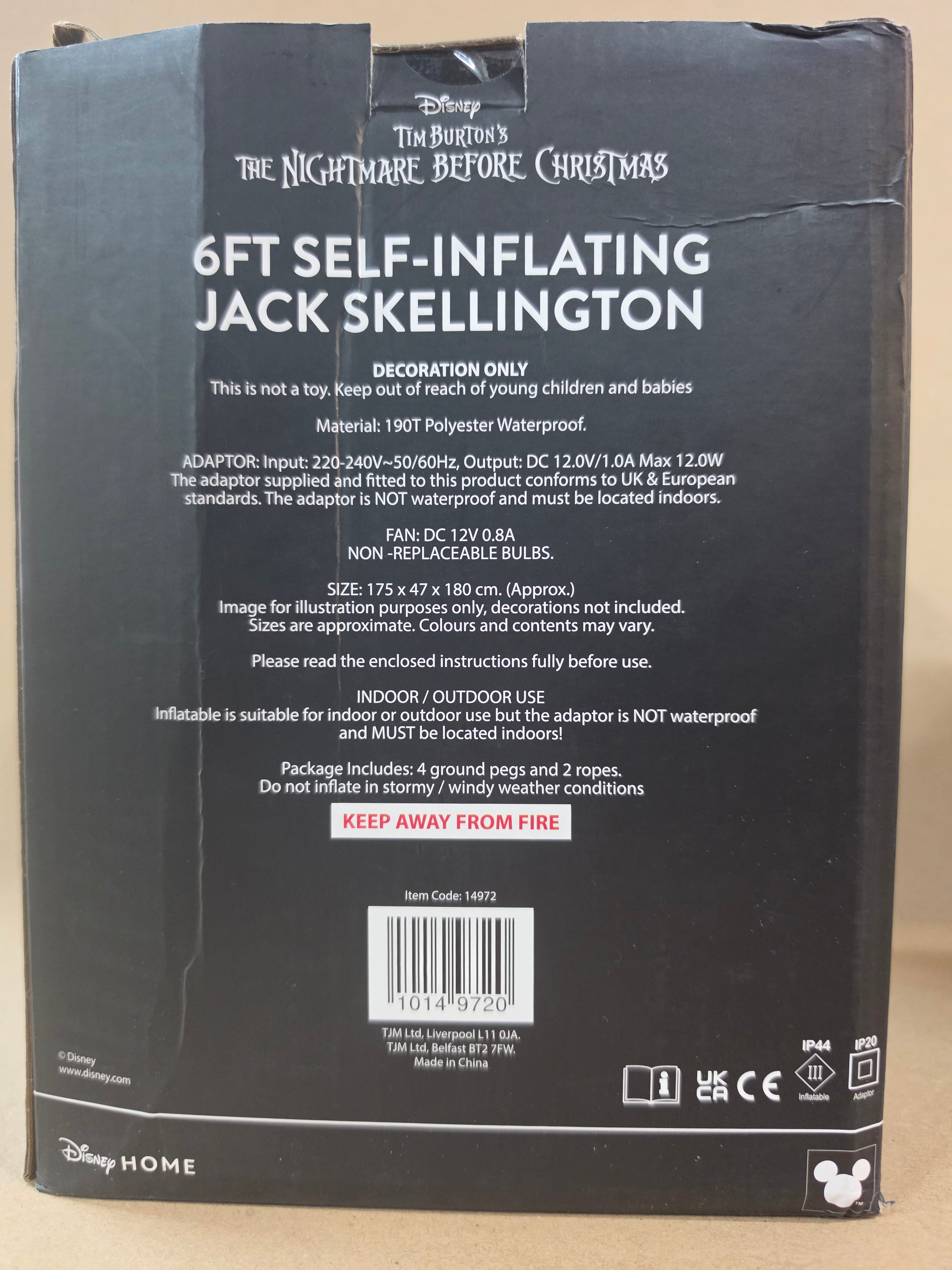 Jack skellington self-inflating 1.8meter